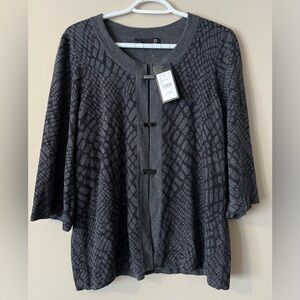 Laura NWT Grey Cardigan Size Large Petite